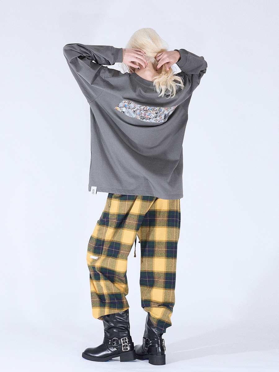 NEWシンボルチェックパンツ_イエロー-ダークグリーン | XOXOGOODBOY | HANA(ハナ) #10