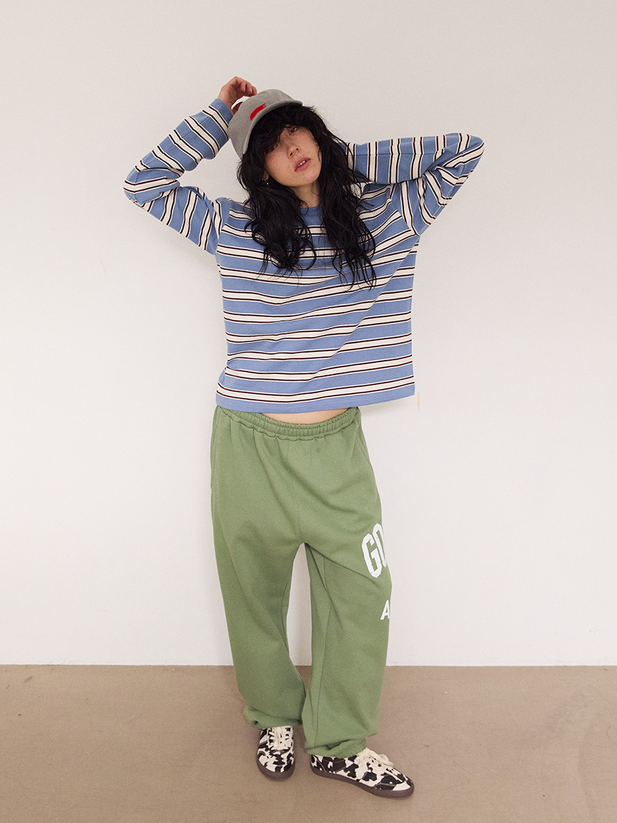 New Symbol ロゴ ストライプ ロングTシャツ_ベビーブルー | XOXOGOODBOY | HANA(ハナ) #7