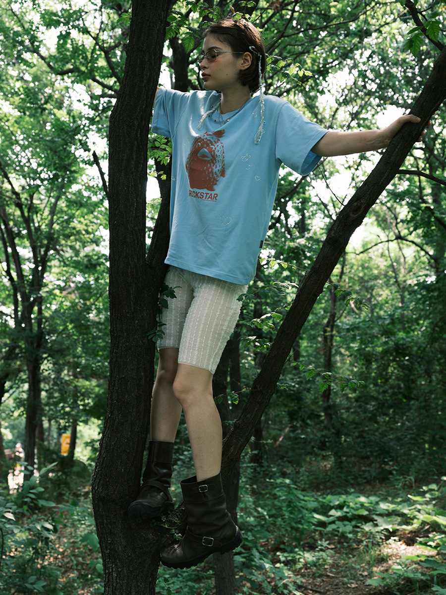 ロックダック Tシャツ レベル2 (スカイブルー) | JOEGUSH | HANA(ハナ) #8
