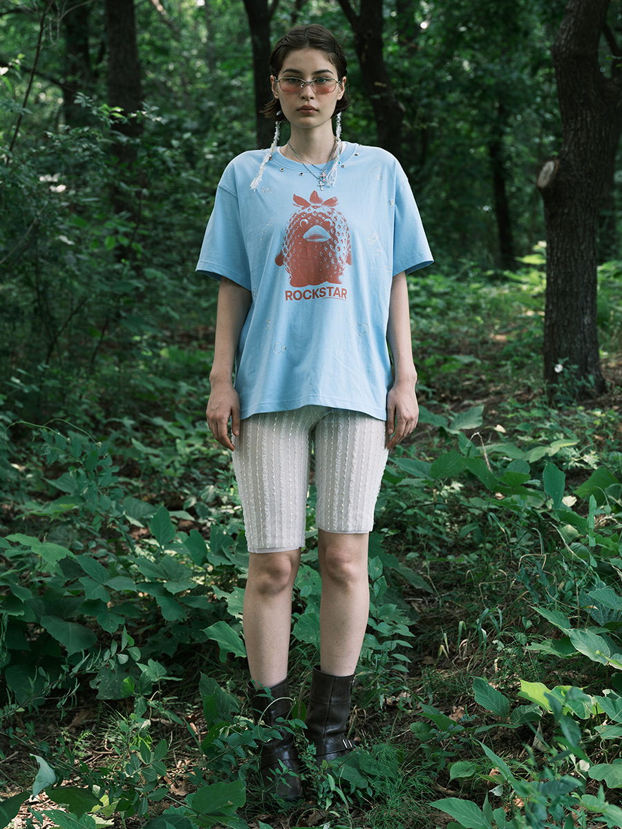 ロックダック Tシャツ レベル2 (スカイブルー) | JOEGUSH | HANA(ハナ) #5