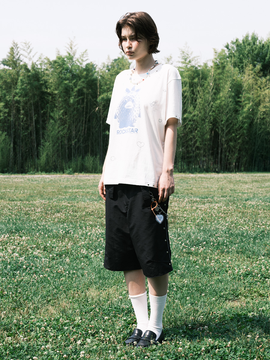 ロックダック Tシャツ レベル2 (ホワイト) | JOEGUSH | HANA(ハナ) #12