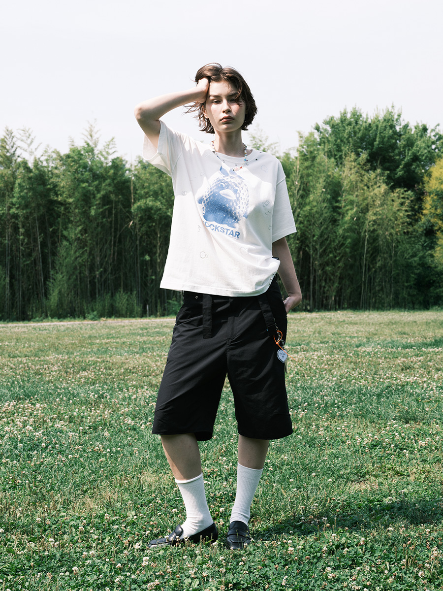 ロックダック Tシャツ レベル2 (ホワイト) | JOEGUSH | HANA(ハナ) #5