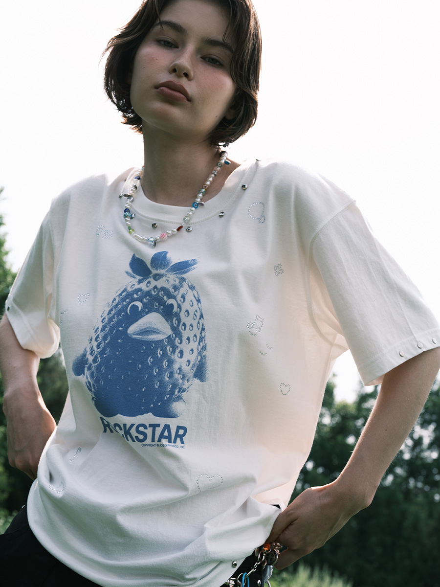 ロックダック Tシャツ レベル2 (ホワイト) | JOEGUSH | HANA(ハナ) #6