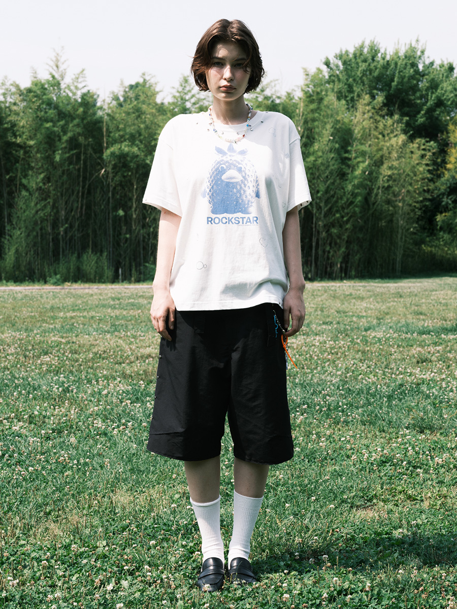 ロックダック Tシャツ レベル2 (ホワイト) | JOEGUSH | HANA(ハナ) #11