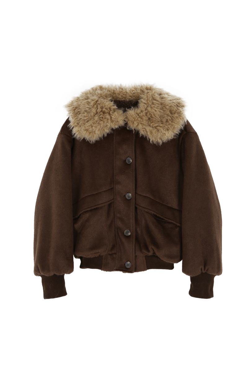 カラーファーリバーシブルジャンパー(ブラウン) | ASURA | HANA(ハナ) #36