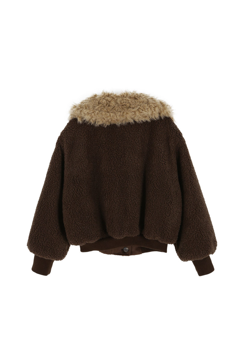 カラーファーリバーシブルジャンパー(ブラウン) | ASURA | HANA(ハナ) #39