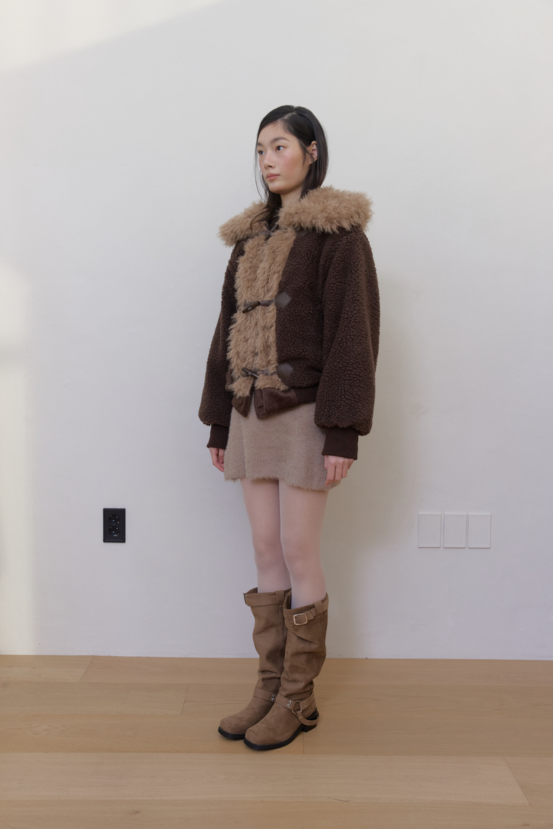 カラーファーリバーシブルジャンパー(ブラウン) | ASURA | HANA(ハナ) #31