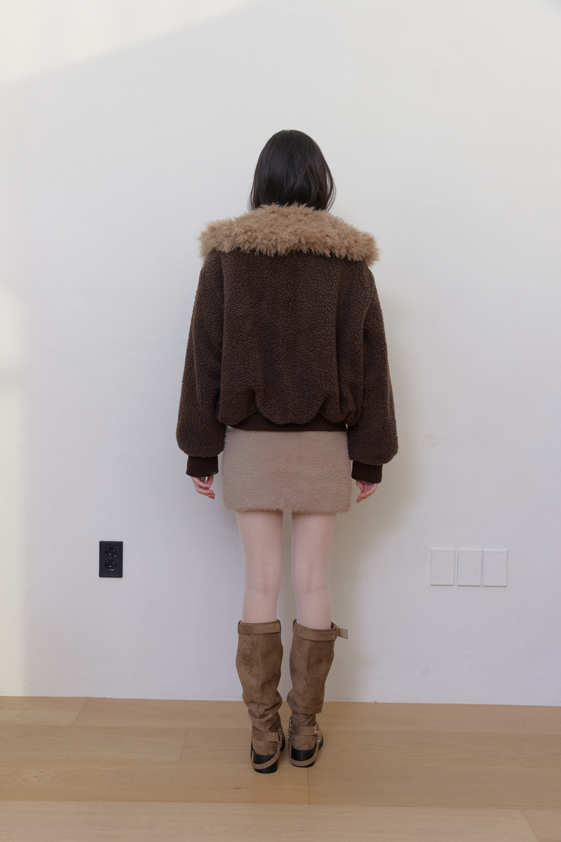 カラーファーリバーシブルジャンパー(ブラウン) | ASURA | HANA(ハナ) #32