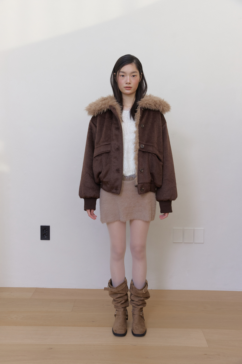 カラーファーリバーシブルジャンパー(ブラウン) | ASURA | HANA(ハナ) #33