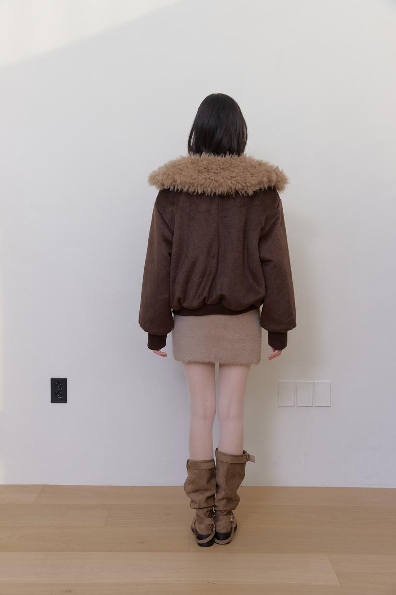 カラーファーリバーシブルジャンパー(ブラウン) | ASURA | HANA(ハナ) #35