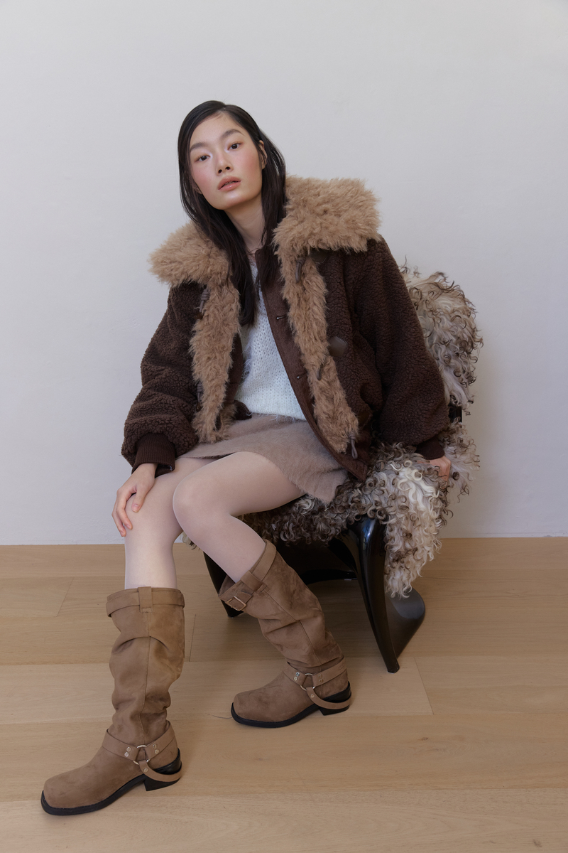 カラーファーリバーシブルジャンパー(ブラウン) | ASURA | HANA(ハナ) #21