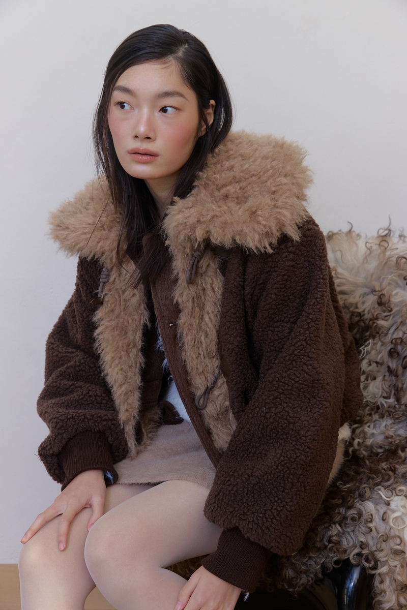 カラーファーリバーシブルジャンパー(ブラウン) | ASURA | HANA(ハナ) #22