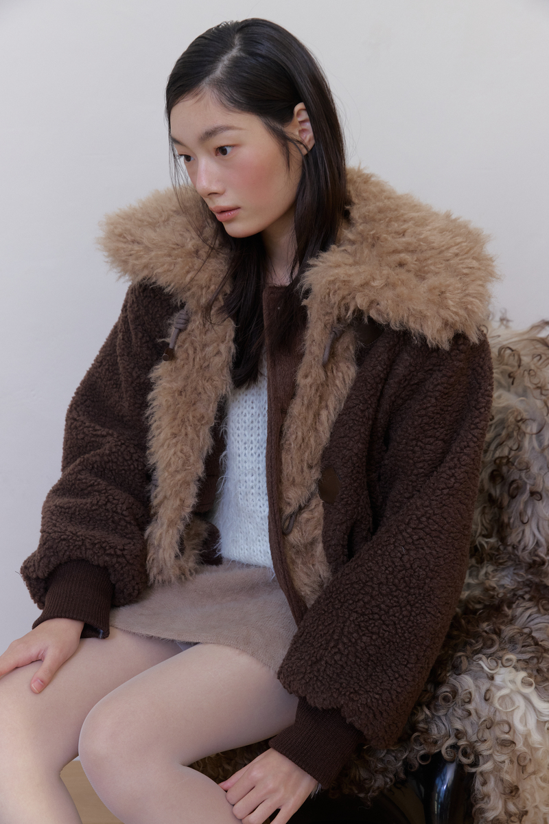 カラーファーリバーシブルジャンパー(ブラウン) | ASURA | HANA(ハナ) #25