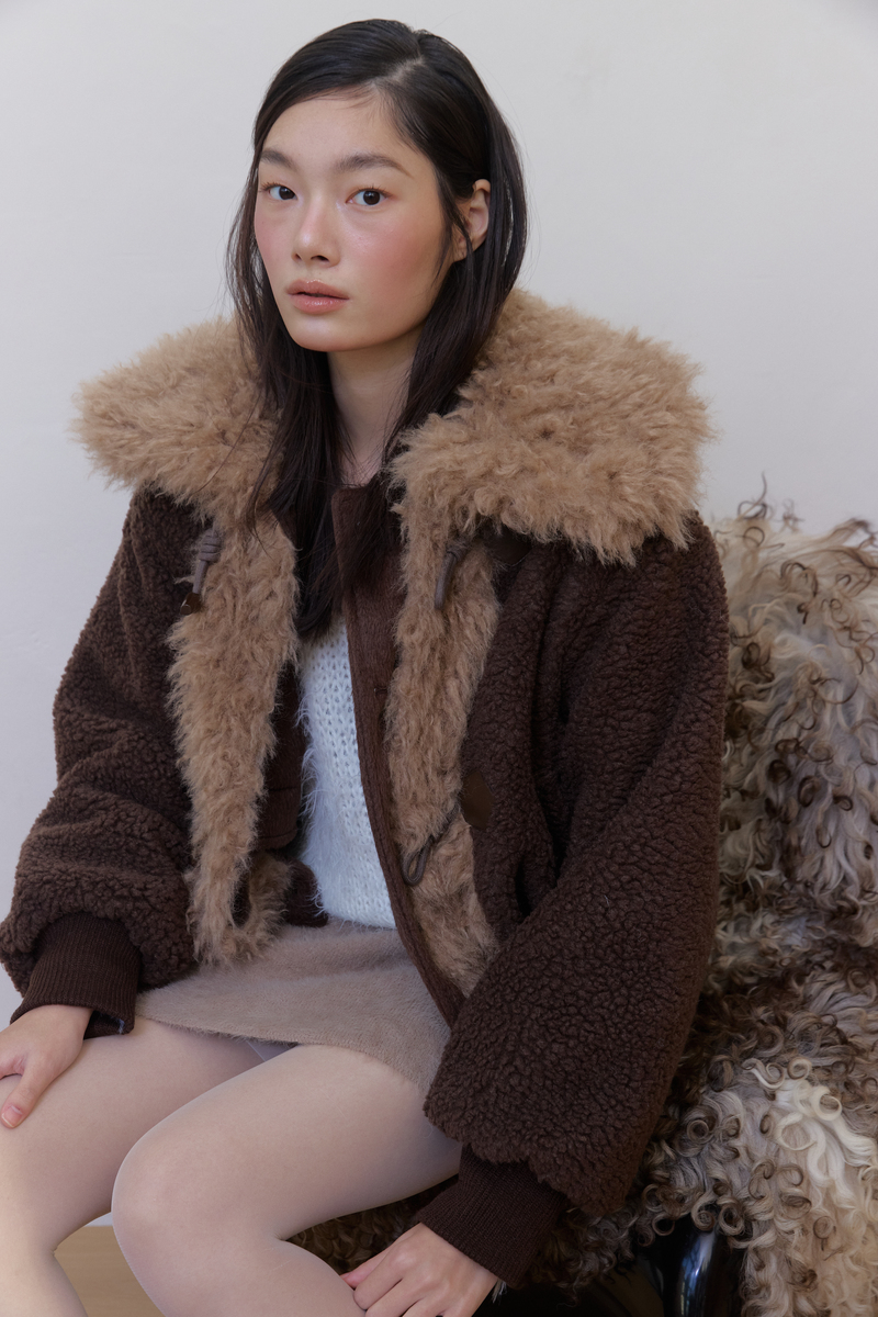 カラーファーリバーシブルジャンパー(ブラウン) | ASURA | HANA(ハナ) #26