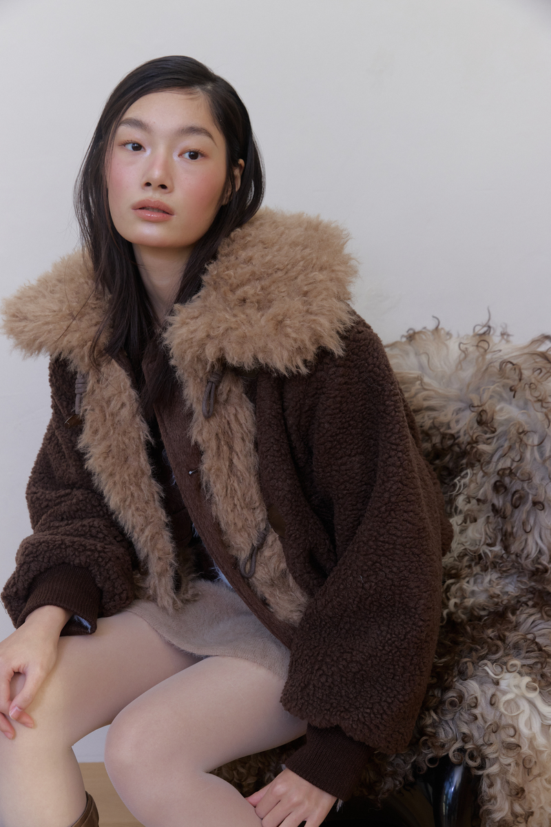 カラーファーリバーシブルジャンパー(ブラウン) | ASURA | HANA(ハナ) #27