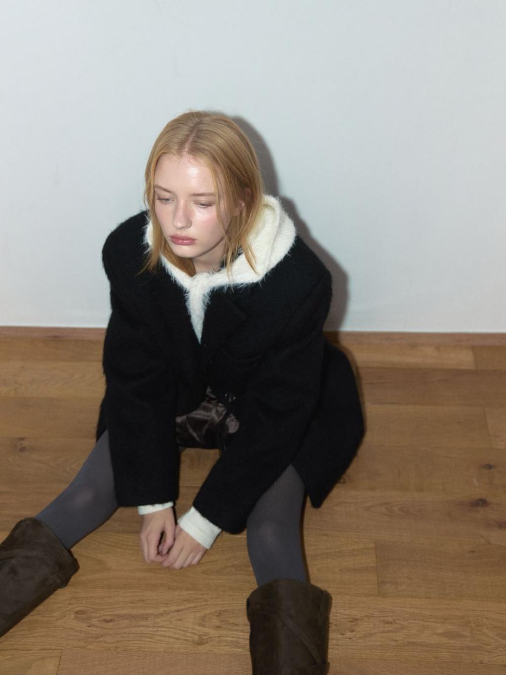 モヘアウールジャケット（ブラック） | ASURA | HANA(ハナ) #9