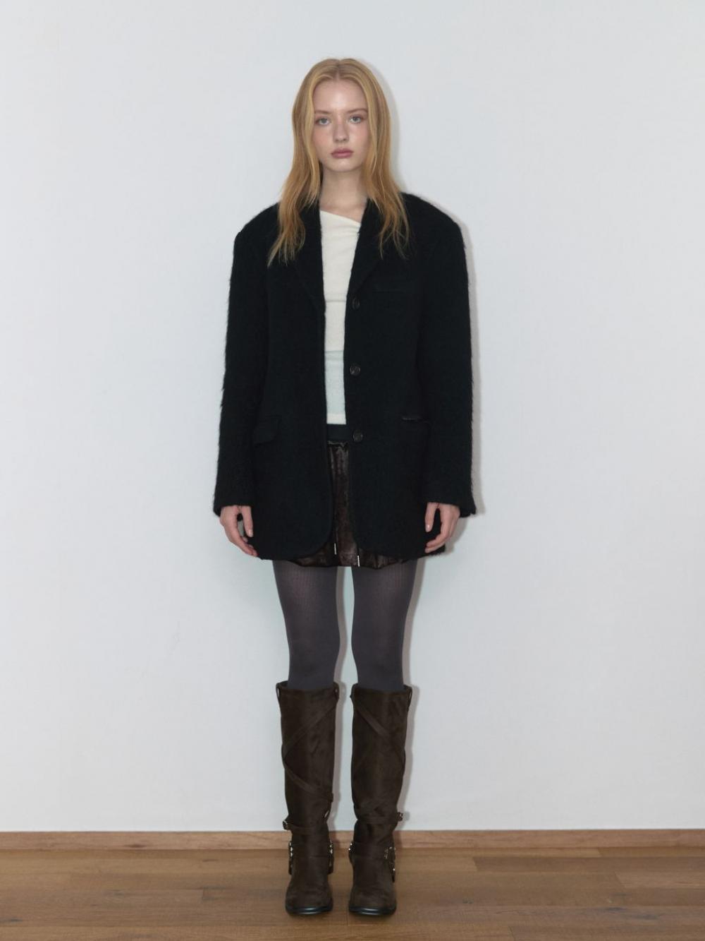 モヘアウールジャケット（ブラック） | ASURA | HANA(ハナ) #3