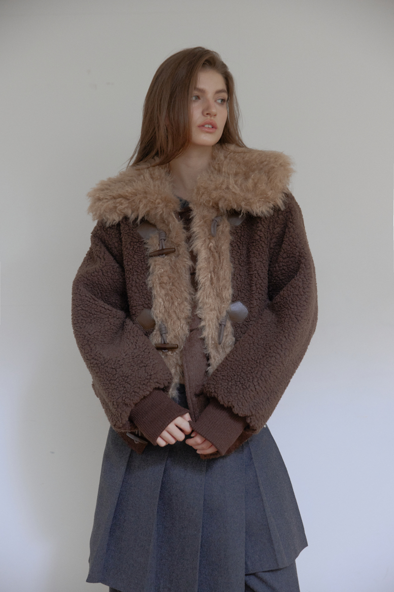 カラーファーリバーシブルジャンパー(ブラウン) | ASURA | HANA(ハナ) #15