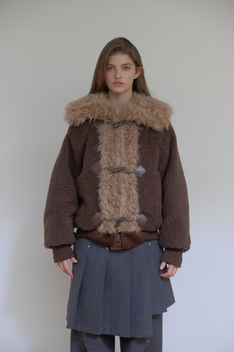 カラーファーリバーシブルジャンパー(ブラウン) | ASURA | HANA(ハナ) #12