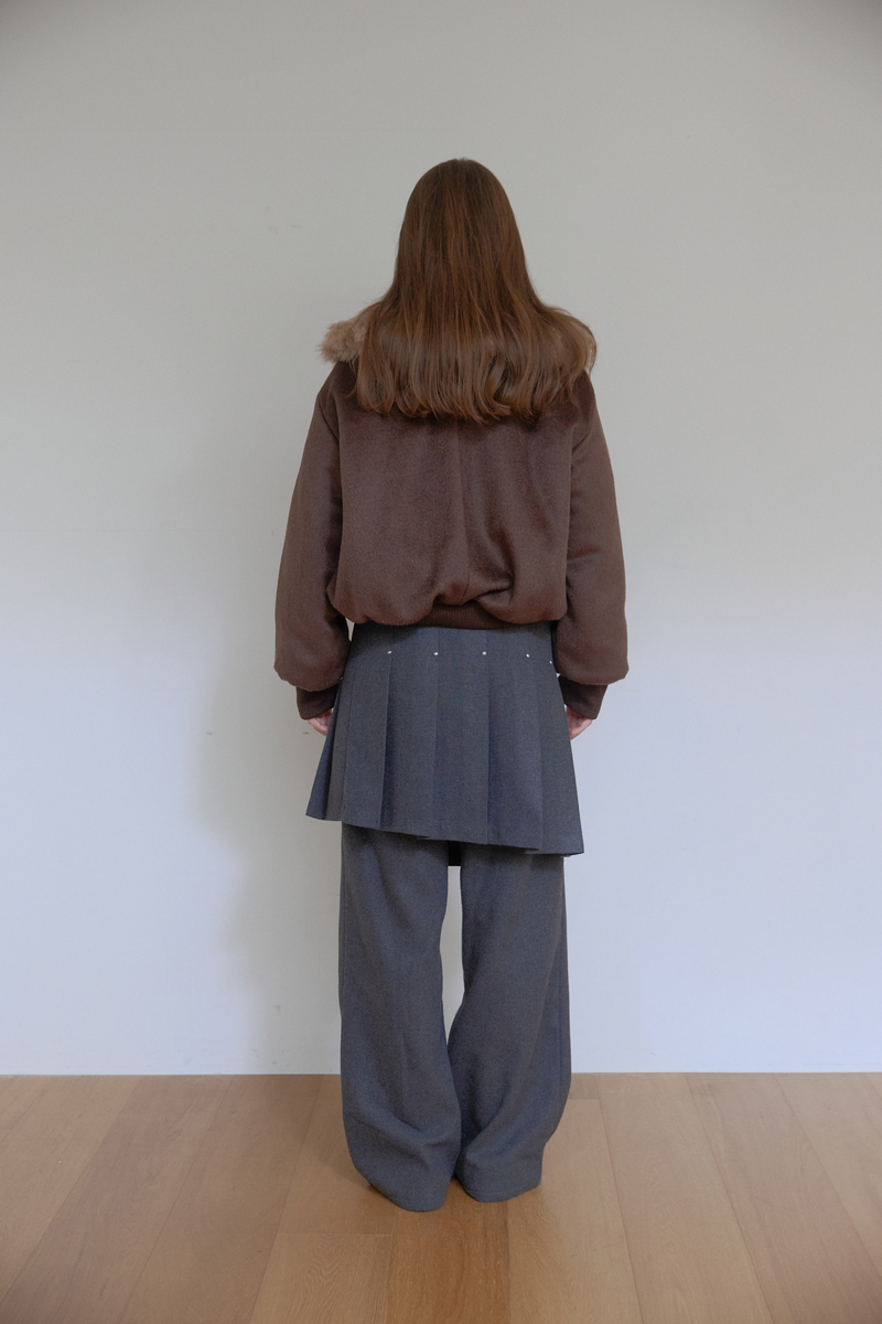 カラーファーリバーシブルジャンパー(ブラウン) | ASURA | HANA(ハナ) #5