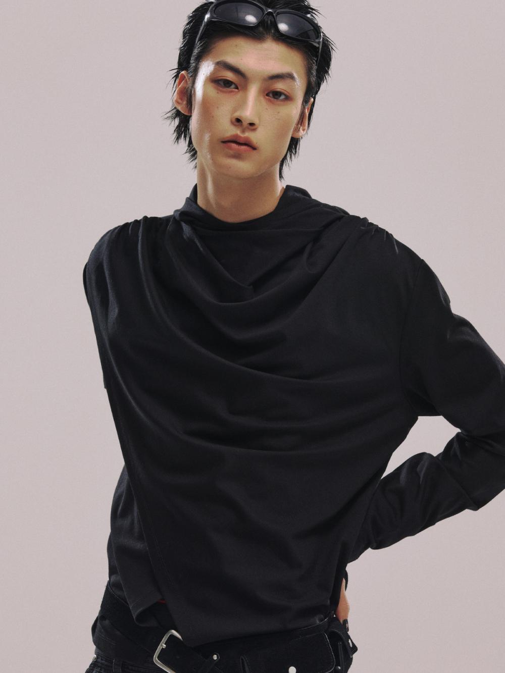 アバンギャルド ドレープ フード_[ブラック] | LECYTO | HANA(ハナ) #8