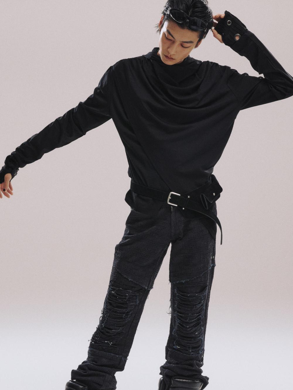 アバンギャルド ドレープ フード_[ブラック] | LECYTO | HANA(ハナ) #9