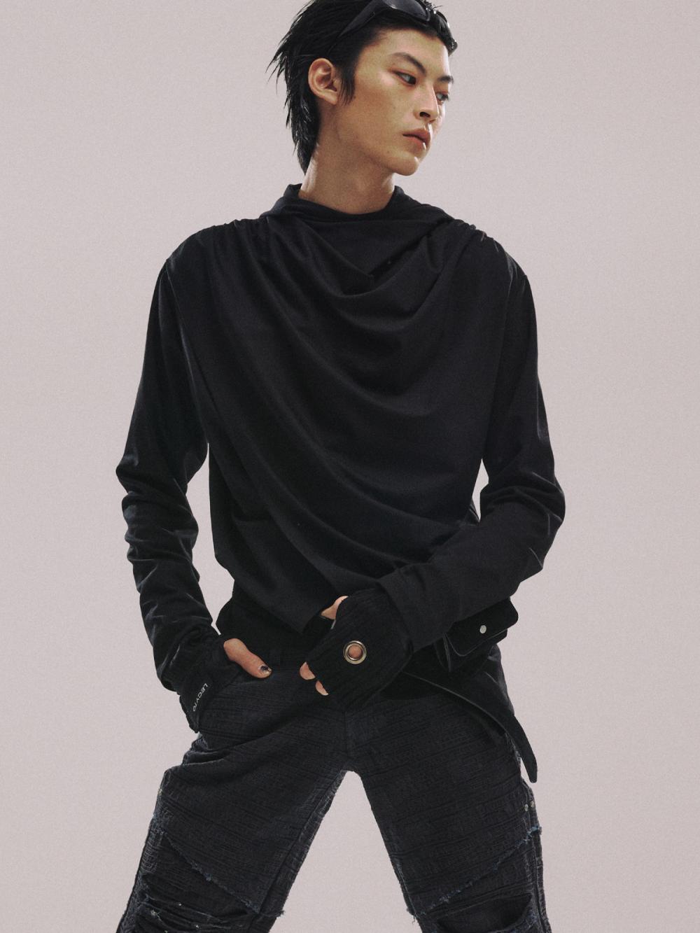 アバンギャルド ドレープ フード_[ブラック] | LECYTO | HANA(ハナ) #14