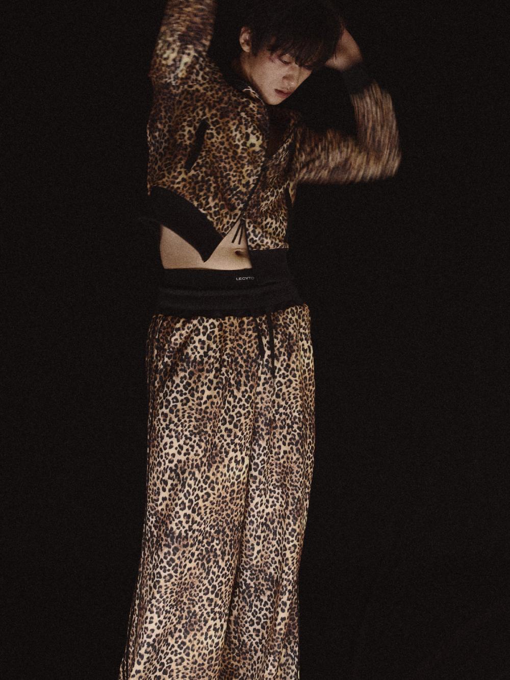レオパード トラック ジップアップ ジャケット_[ブラウン] | LECYTO | HANA(ハナ) #6
