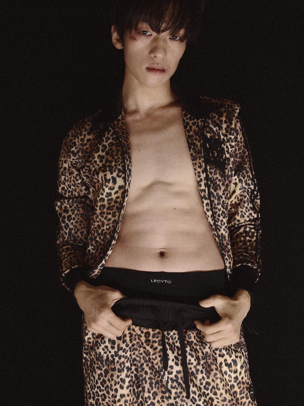 レオパード トラック ジップアップ ジャケット_[ブラウン] | LECYTO | HANA(ハナ) #7