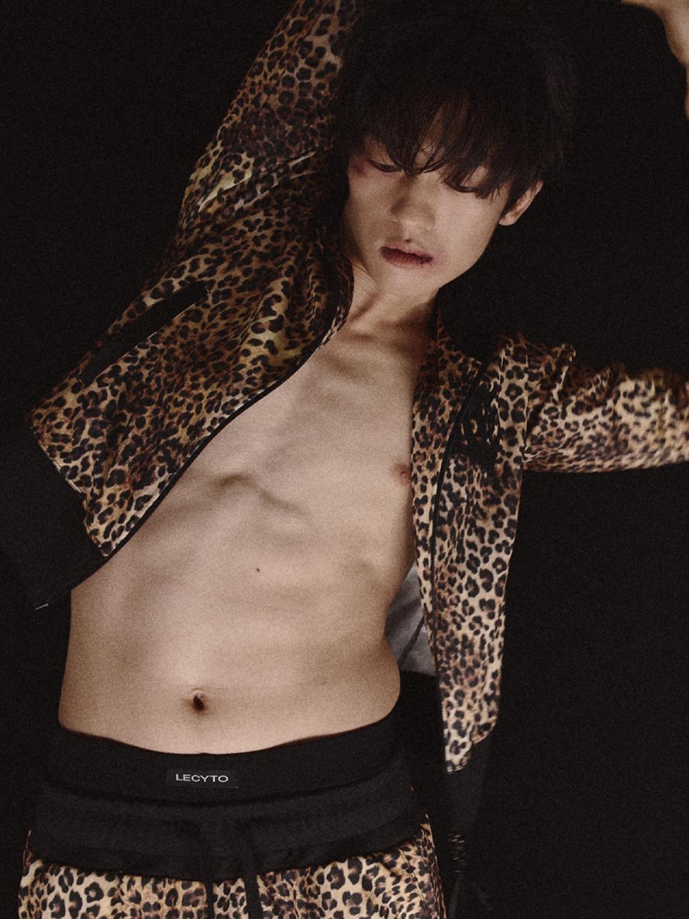 レオパード トラック ジップアップ ジャケット_[ブラウン] | LECYTO | HANA(ハナ) #9