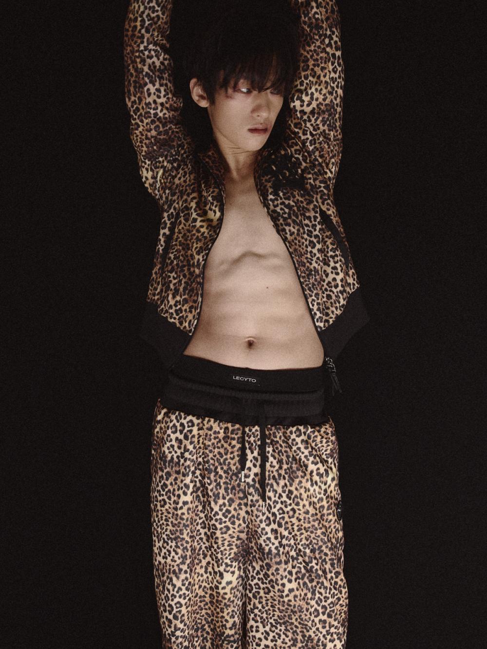 レオパード トラック ジップアップ ジャケット_[ブラウン] | LECYTO | HANA(ハナ) #11