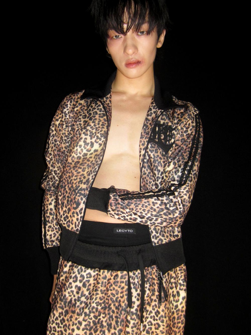 レオパード トラック ジップアップ ジャケット_[ブラウン] | LECYTO | HANA(ハナ) #15