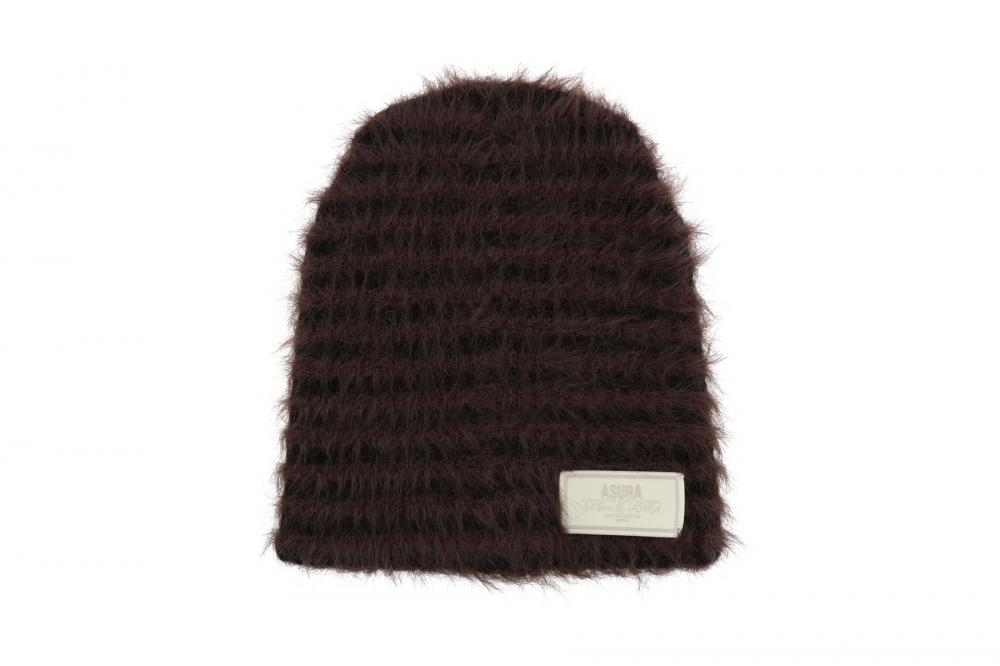 フラッフィー ストライプ ビーニー (チャコール) | ASURA | HANA(ハナ) #15