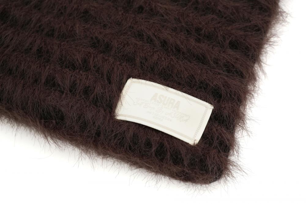 フラッフィー ストライプ ビーニー (チャコール) | ASURA | HANA(ハナ) #17