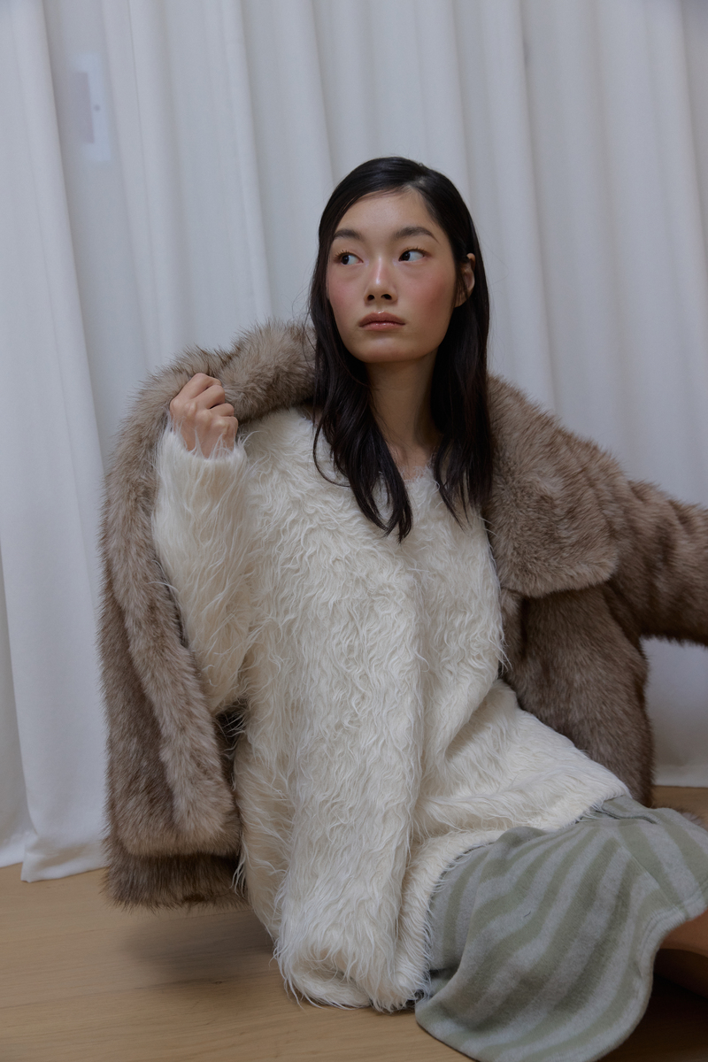 フォックス ミディ ファー ジャケット (ベージュ) | ASURA | HANA(ハナ) #20