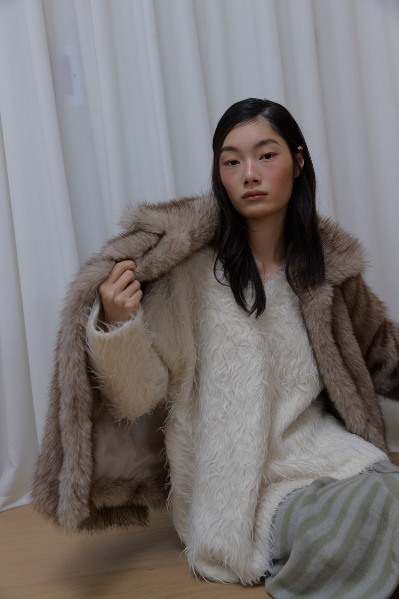 フォックス ミディ ファー ジャケット (ベージュ) | ASURA | HANA(ハナ) #21