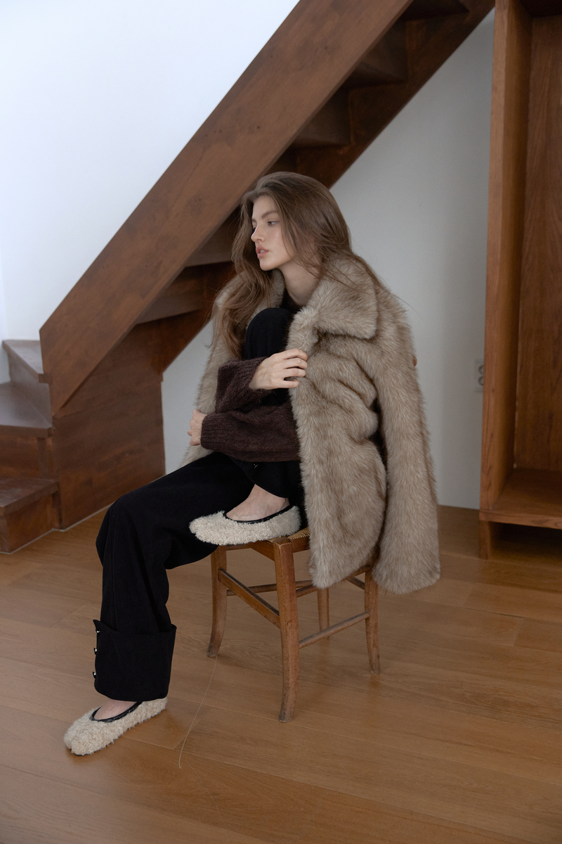 フォックス ミディ ファー ジャケット (ベージュ) | ASURA | HANA(ハナ) #13