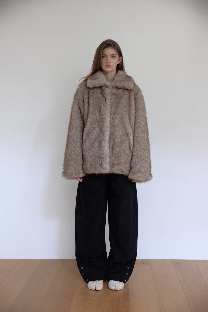 フォックス ミディ ファー ジャケット (ベージュ) | ASURA | HANA(ハナ) #2