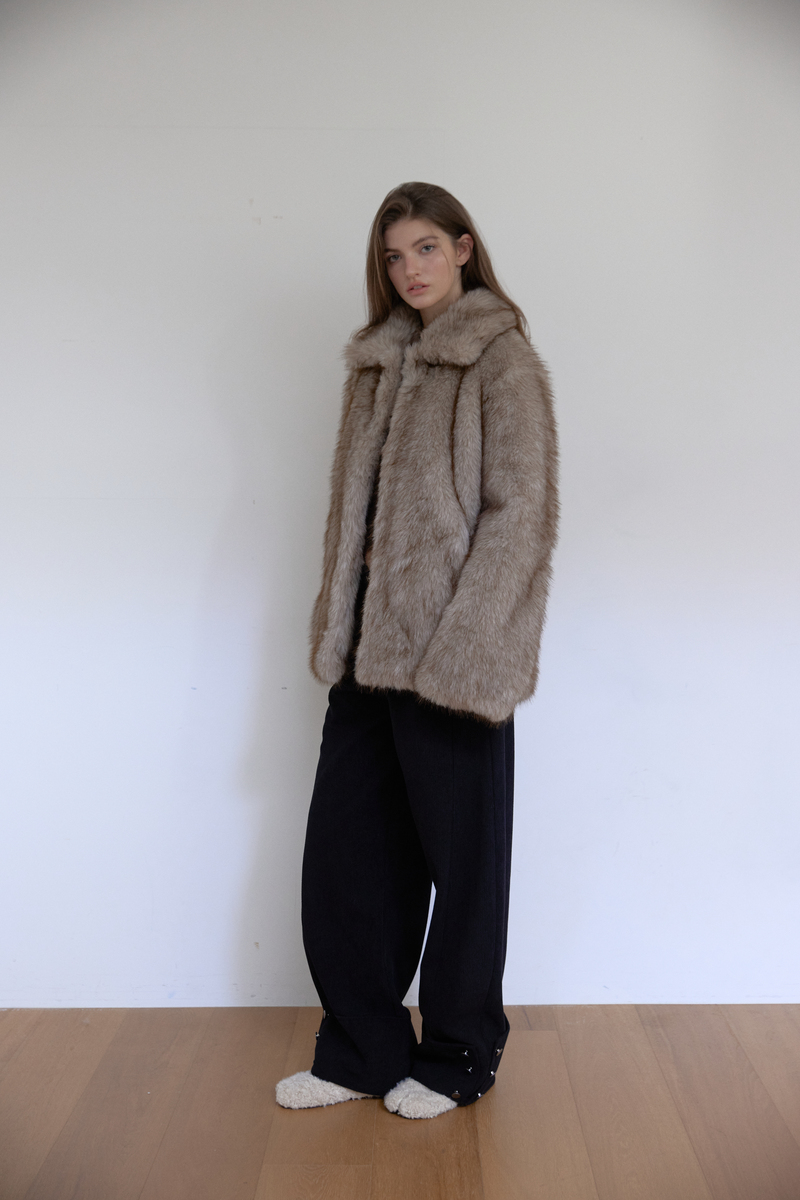 フォックス ミディ ファー ジャケット (ベージュ) | ASURA | HANA(ハナ) #7