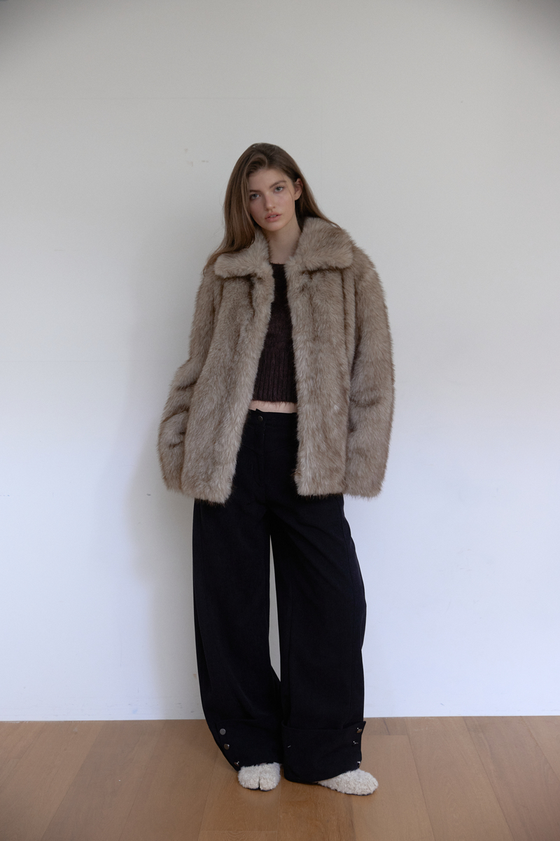 フォックス ミディ ファー ジャケット (ベージュ) | ASURA | HANA(ハナ) #8