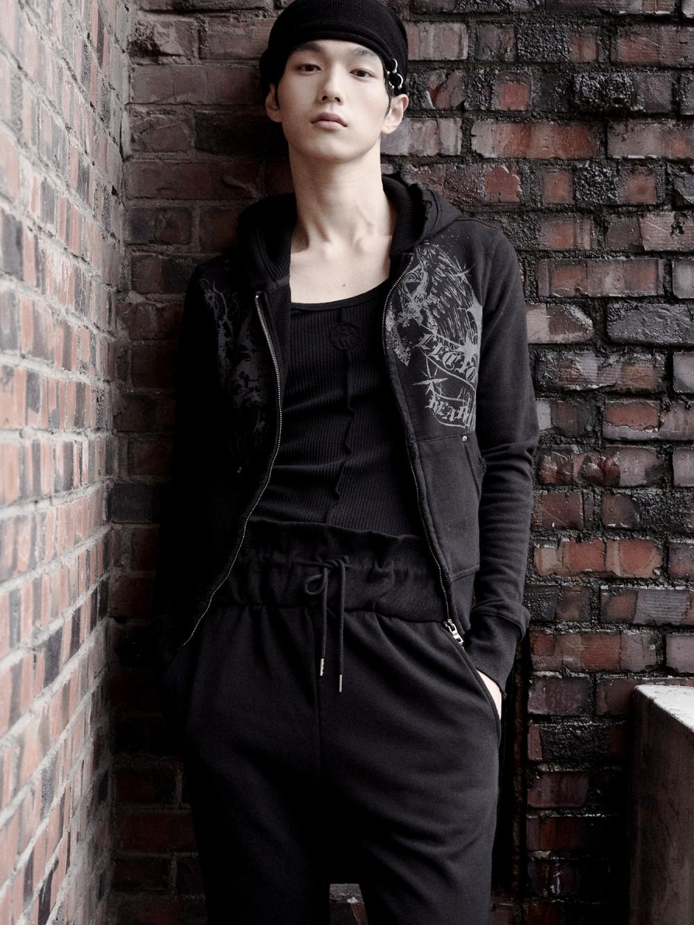 セレスティアルペイント フーディー ジップアップ_[ブラック] | LECYTO | HANA(ハナ) #2