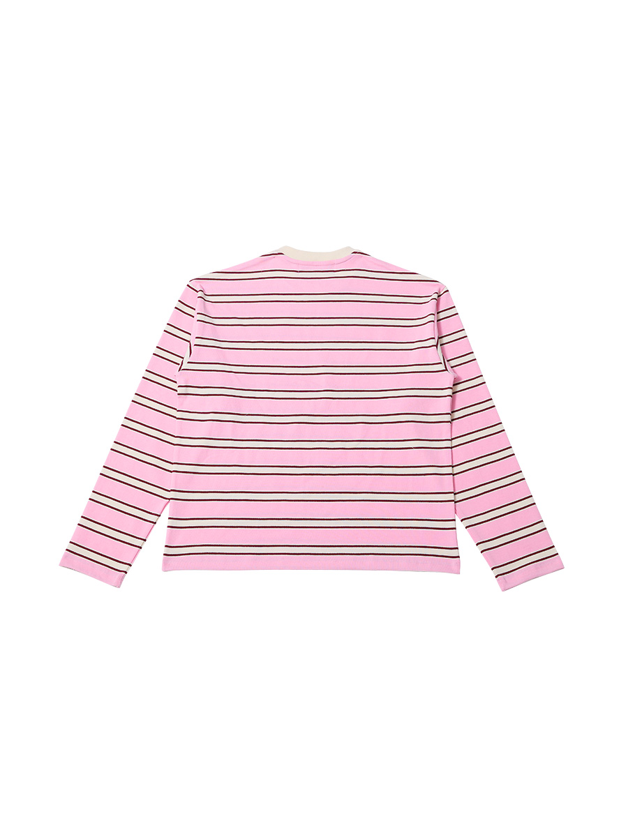 NEWシンボルロゴ ストライプ ロングTシャツ_ベビーピンク | XOXOGOODBOY | HANA(ハナ) #2