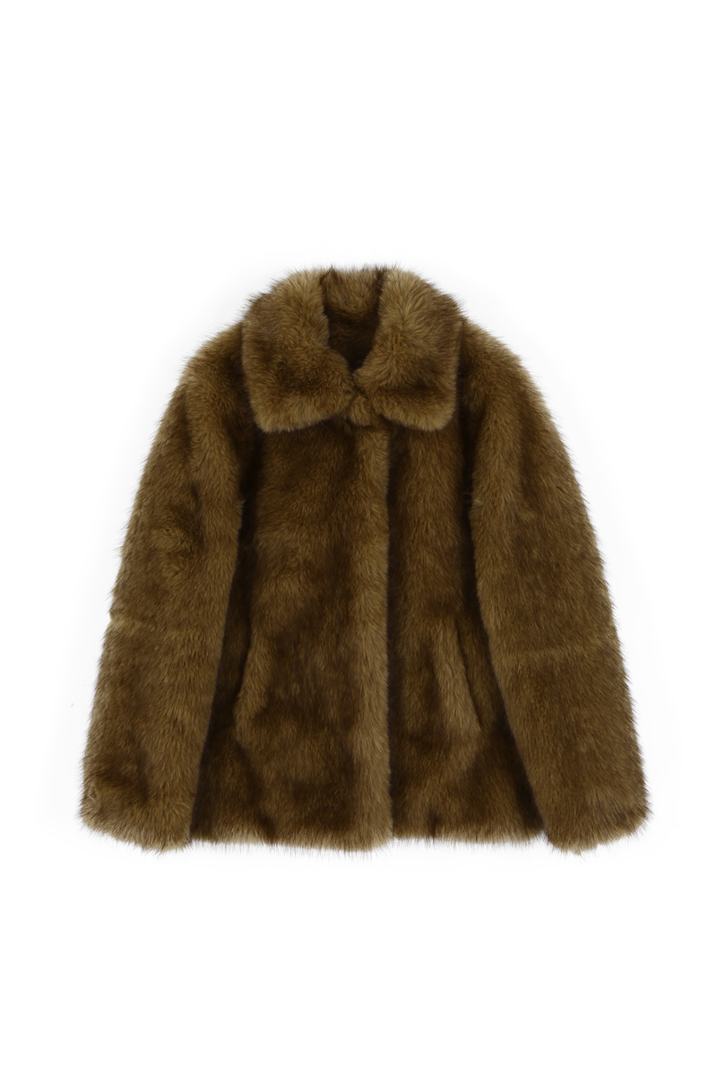 フォックス ミディ ファー ジャケット (ブラウン) | ASURA | HANA(ハナ) #18