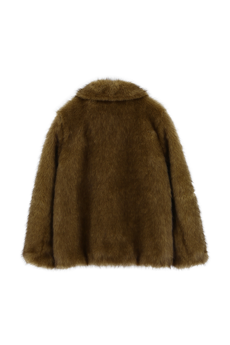 フォックス ミディ ファー ジャケット (ブラウン) | ASURA | HANA(ハナ) #19