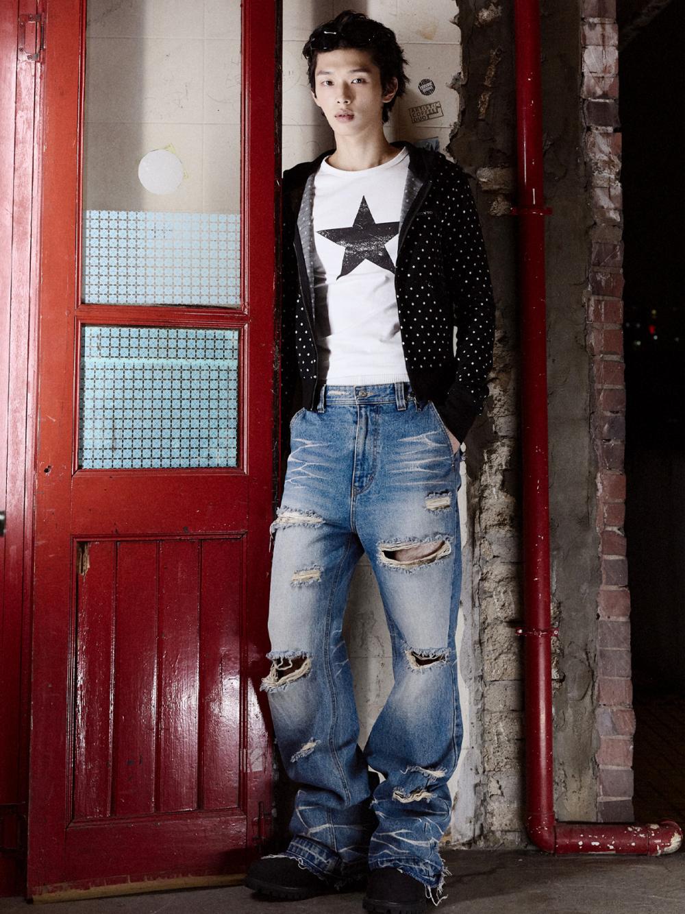 ポルカドット フーディー ジップアップ_[ブラック] | LECYTO | HANA(ハナ) #3