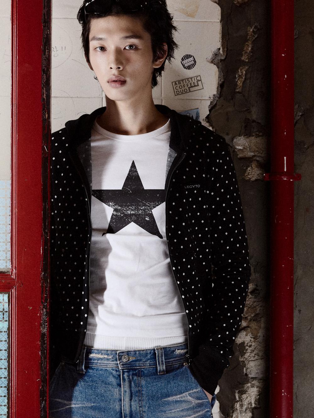 ポルカドット フーディー ジップアップ_[ブラック] | LECYTO | HANA(ハナ) #8