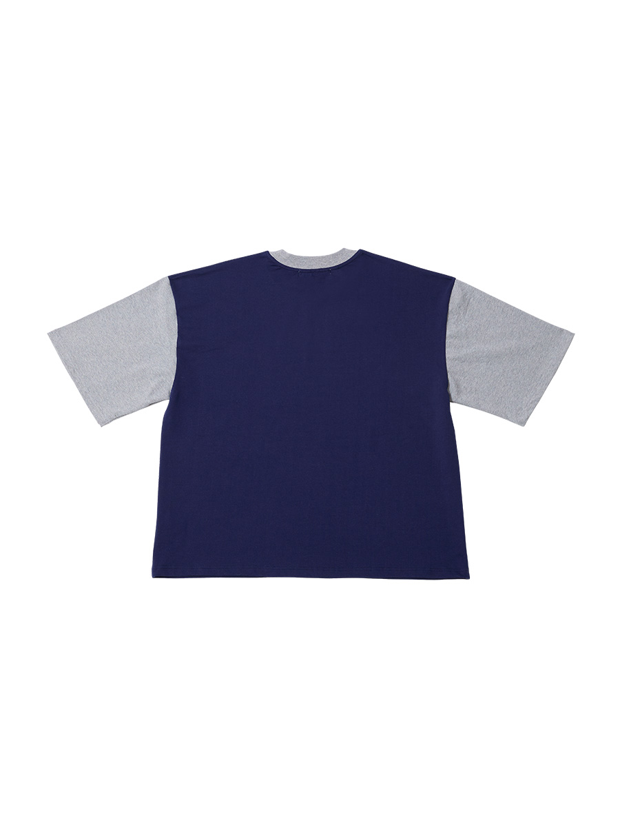 オーバーサイズコントラストTシャツ_ネイビー-グレー | XOXOGOODBOY | HANA(ハナ) #2
