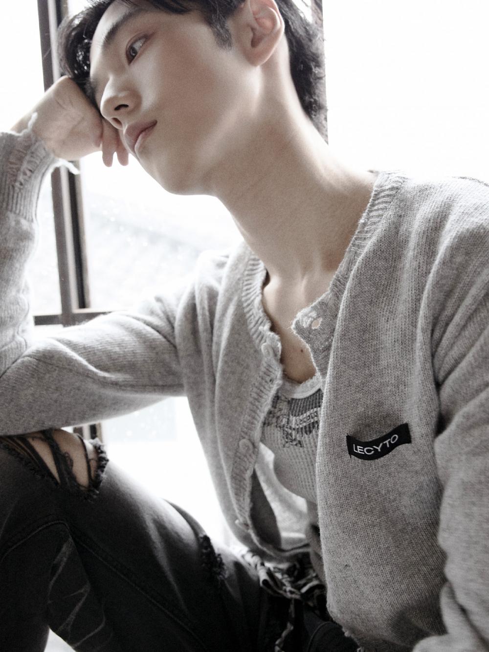 デストロイド ラウンドウールニットカーディガン_[M.グレー] | LECYTO | HANA(ハナ) #6