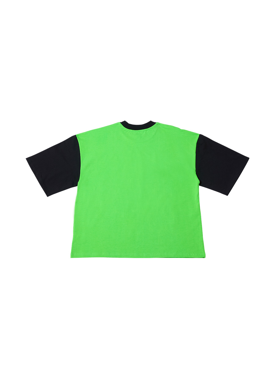 オーバーサイズコントラストTシャツ_グリーン-ブラック | XOXOGOODBOY | HANA(ハナ) #2