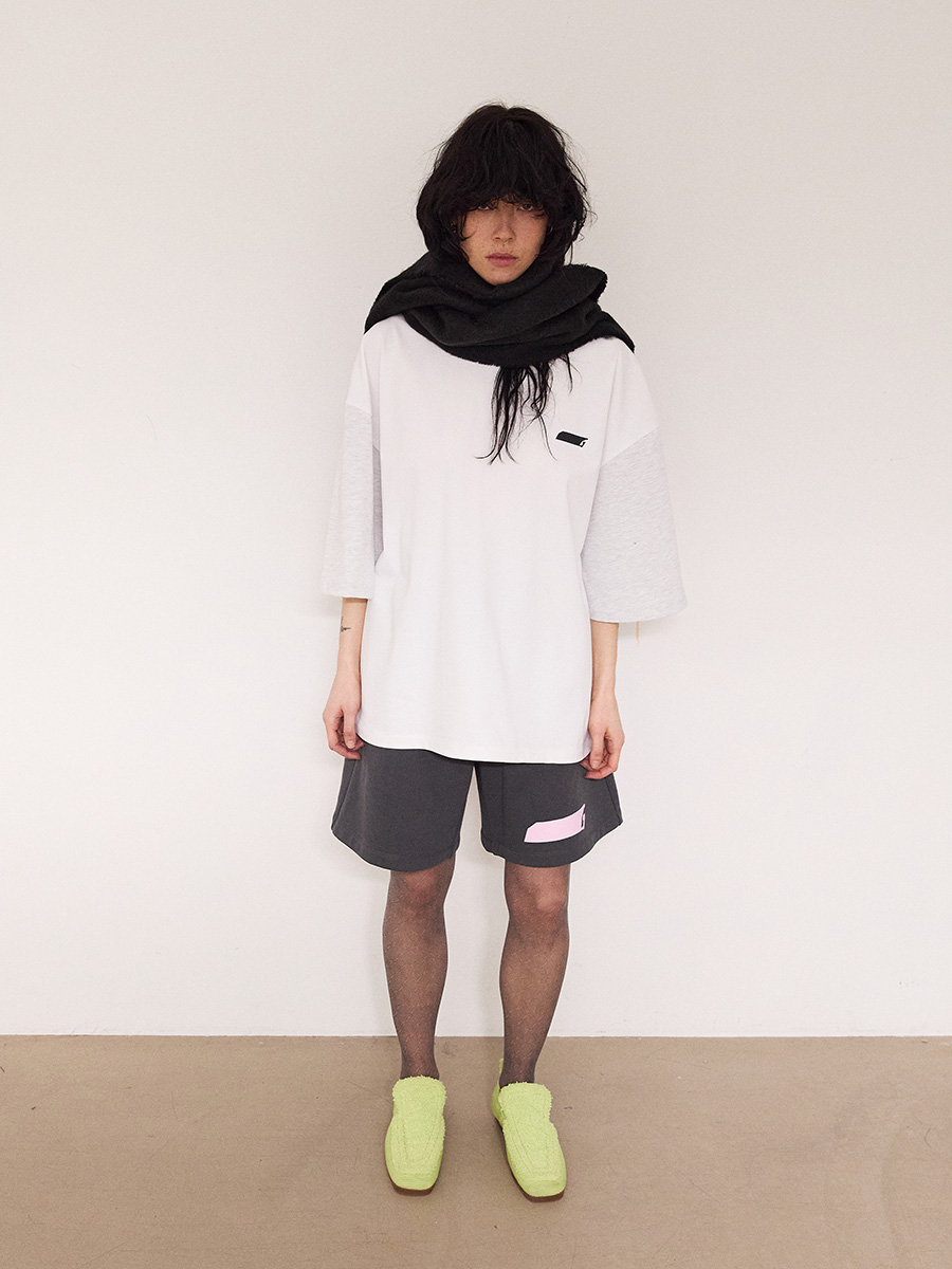 オーバーサイズコントラストTシャツ_メカンジグレー | XOXOGOODBOY | HANA(ハナ) #5
